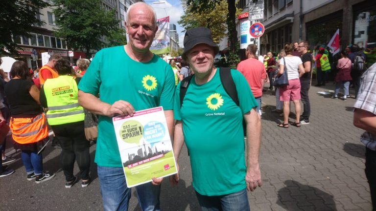 Grüner Ortsverband beteiligt sich an Pflege-Demo in Düsseldorf